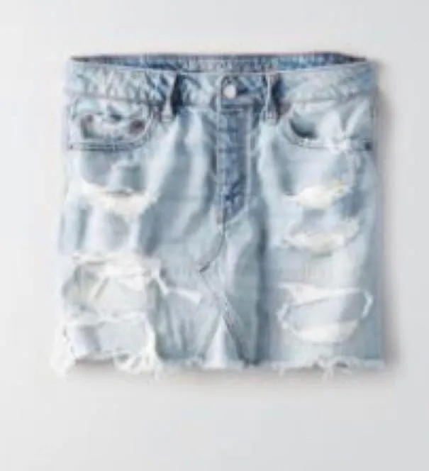 Vintage High Waisted  Jean Skirt   - Image 2