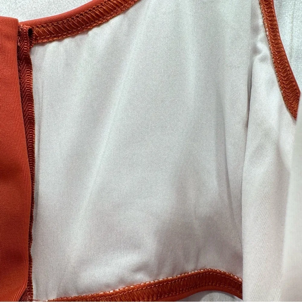 PrettyLittleThing Rust Orange Zip FrontCut Out One Piece Swimsuit Bathing Suit - Image 12