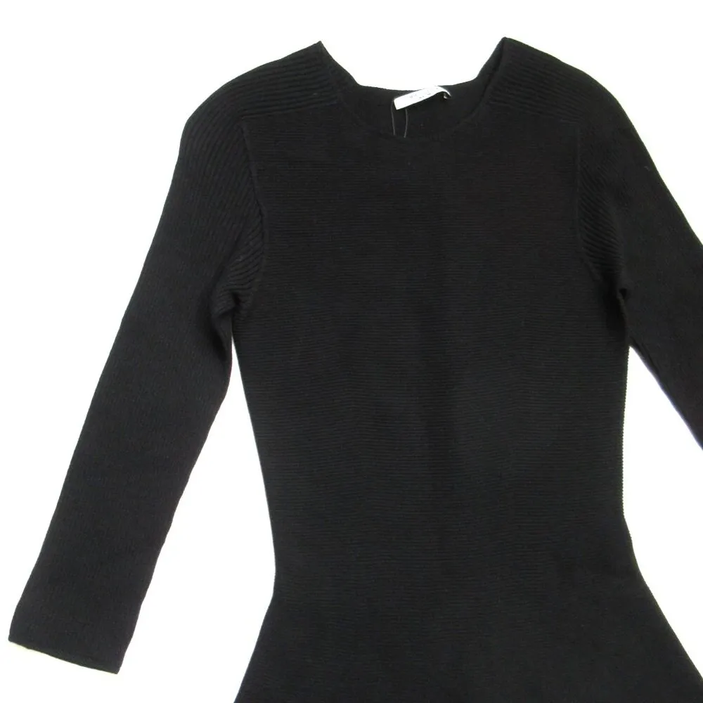 NWT MM. Lafleur Holley in Black Textured Noble Knit Stretch Dress XS - Image 3