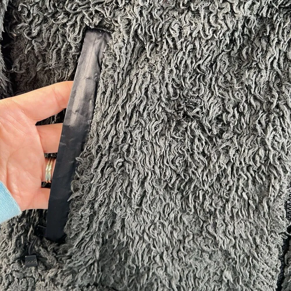 NIKE ACG Women’s Medium Black Teddy Fleece Full Zip Jacket Super Soft Plush - Image 5