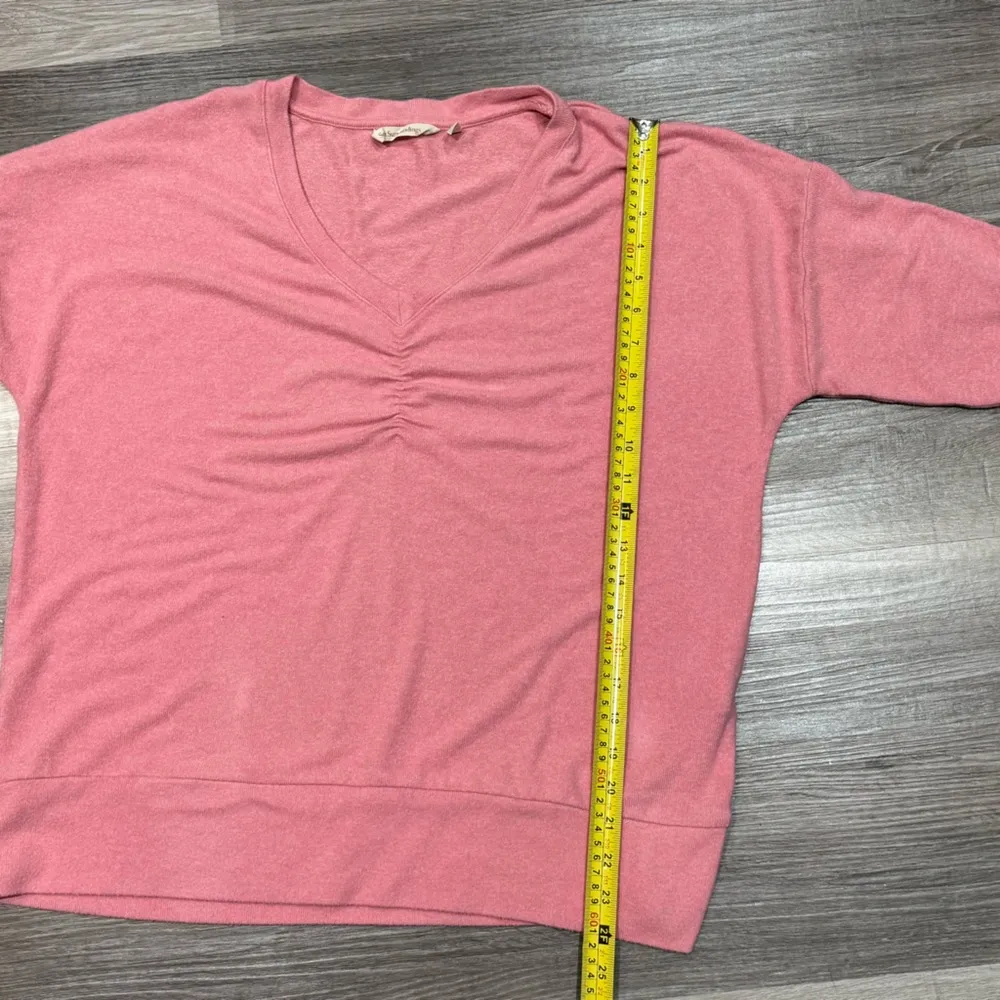 Soft Surroundings Pink V-Neck Long Sleeve Soft Rayon Blend Top Size XL - Image 6