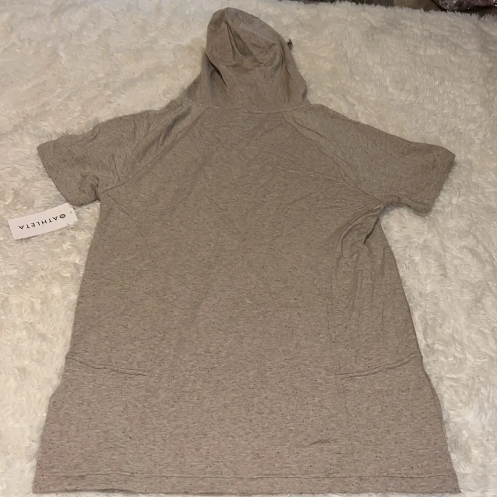 Athleta Cabana Textured Tunic Hoodie Color Neptune Size M P2P 23” NWT - Image 6