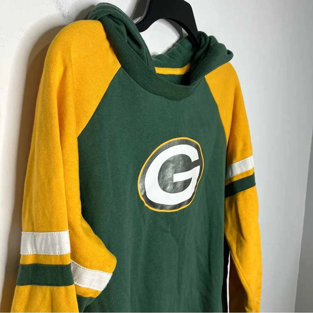 Fanatics Green Bay Packers hoodie sweatshirt women’s large green yellow football - Image 2