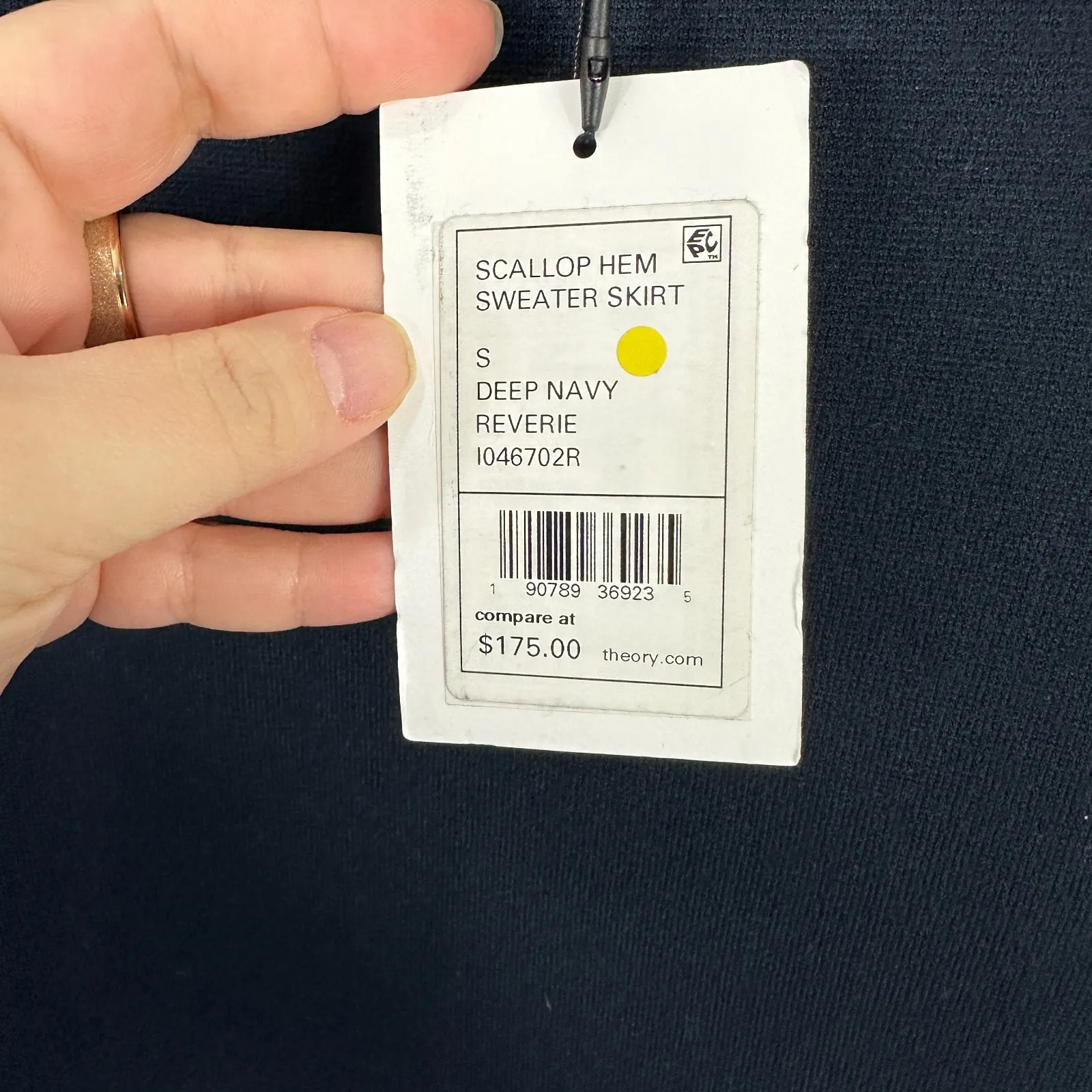 Theory Scallop Hem Sweater Mini Skirt Womens Small Blue Preppy Quiet Luxury NWT - Image 3