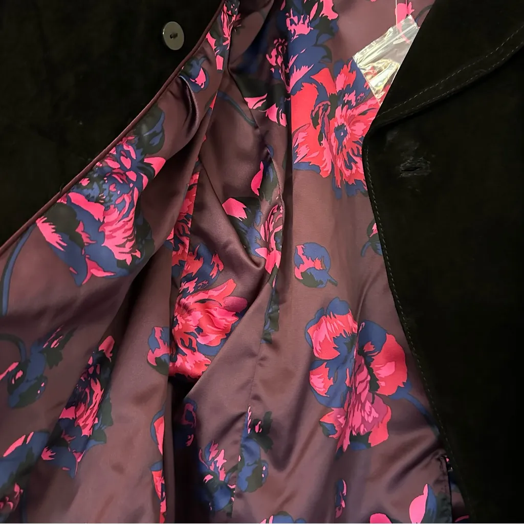 Isaac Mizrahi Suede Zip Front Moto Jacket New Womens 8 Black - Image 4