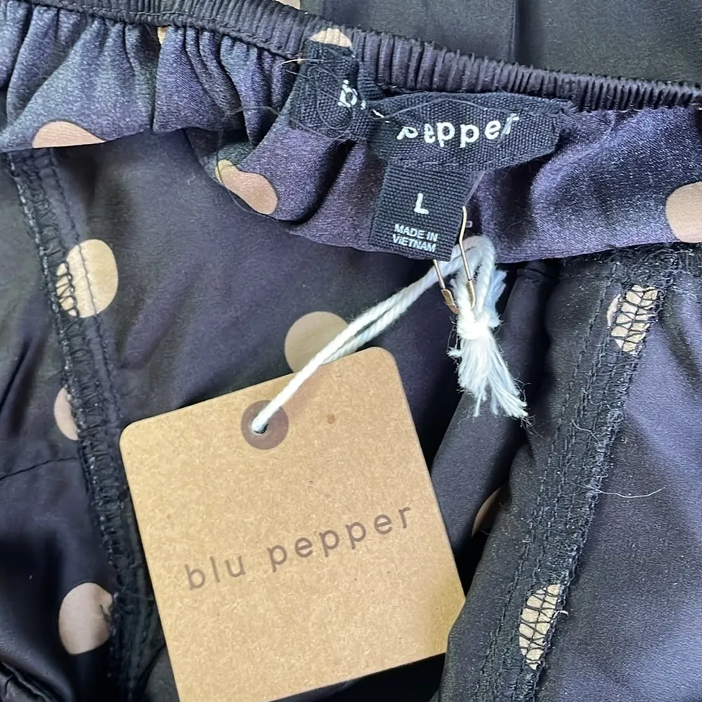 Blu Pepper Satin Corset Dot Top - Image 6