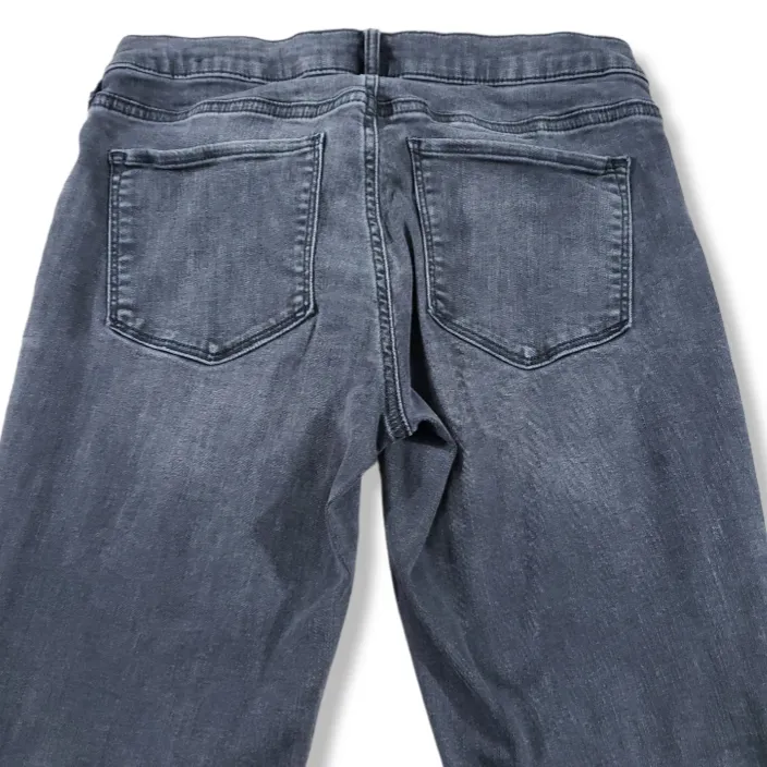 Gap Denim Jeans Size 29 Regular Favorite Jegging Skinny Jeans Stretch Raw Hem Black Faded - Image 4