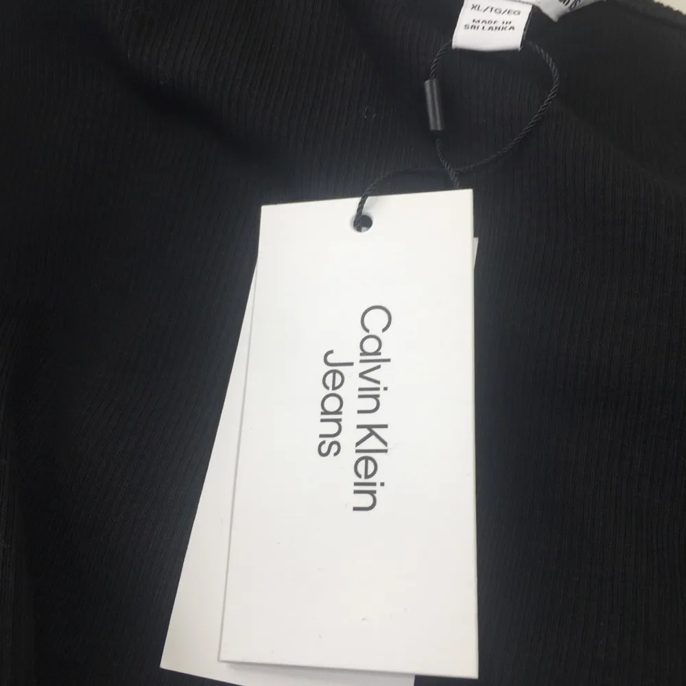 Brand New CALVIN KLEIN zip-up ribbed mini dress Size XL X-Large black logo - Image 9