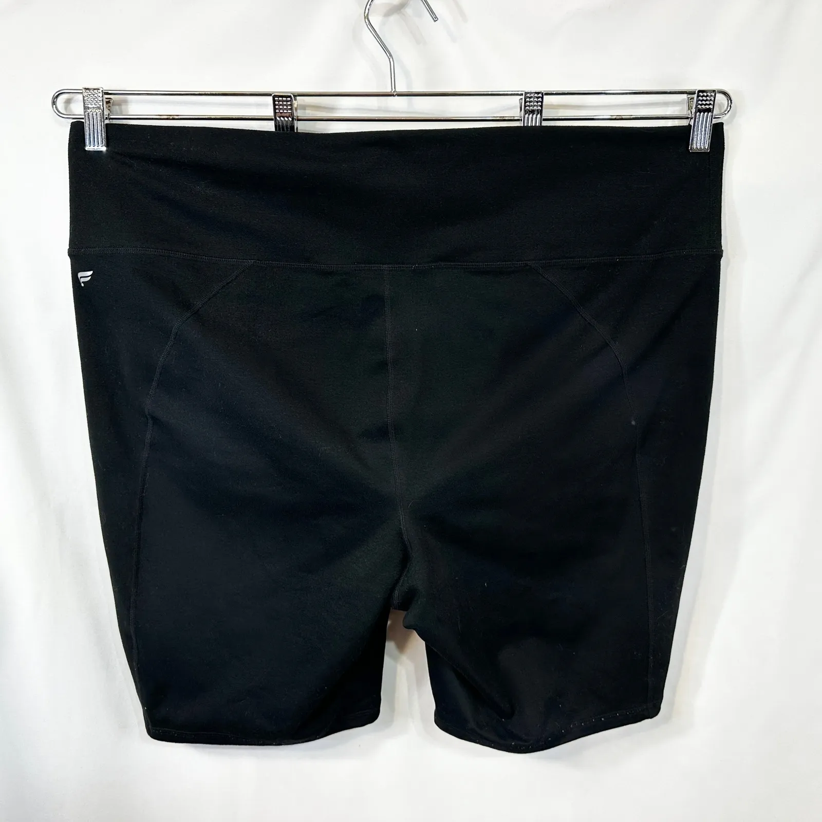 Fabletics Plus Size 4X Shorts Power Hold Side Pockets Solid Black High Rise 1718 - Image 2