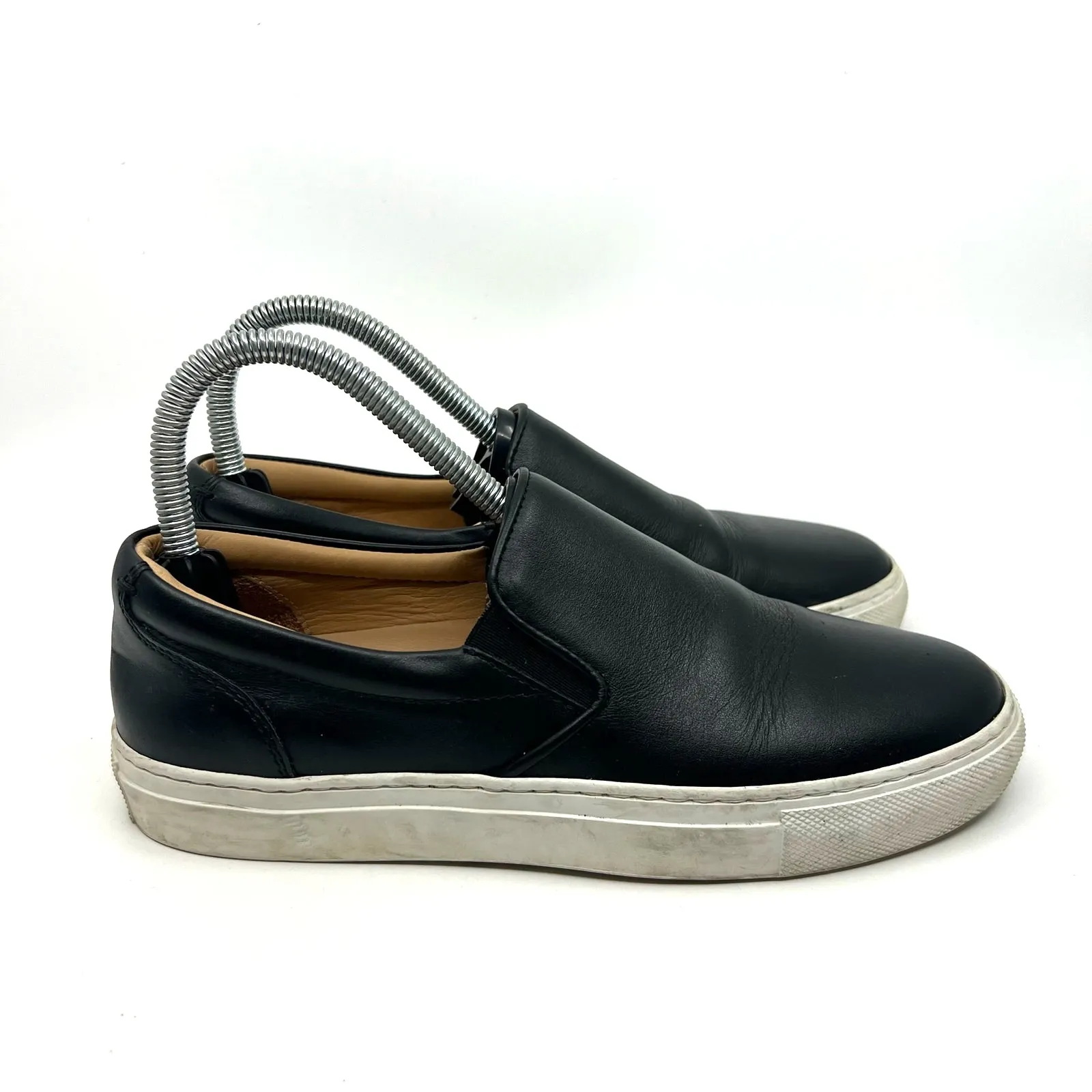 GREATS Brooklyn Black Leather Slip On Sneaker Women's 7 US - Image 3