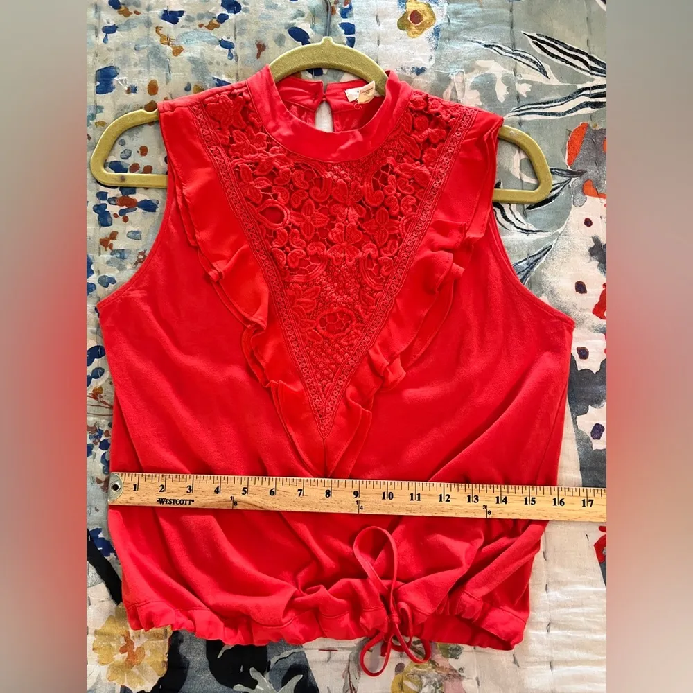 ANTHROPOLOGIE TINY XS Tiny Emma Lace Ruffle Tank Top - Image 14