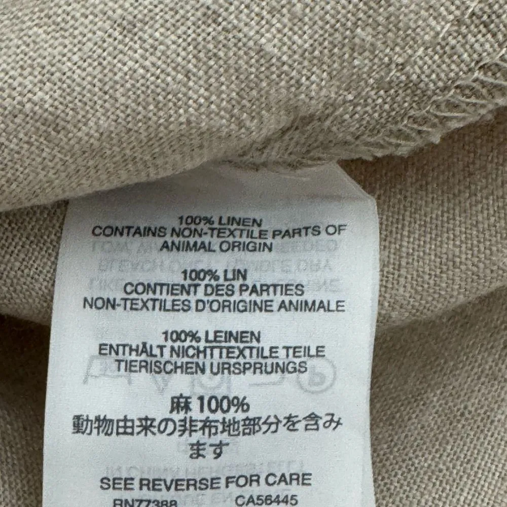 J. Crew Linen Button-Up Shirt in Tan - Image 8