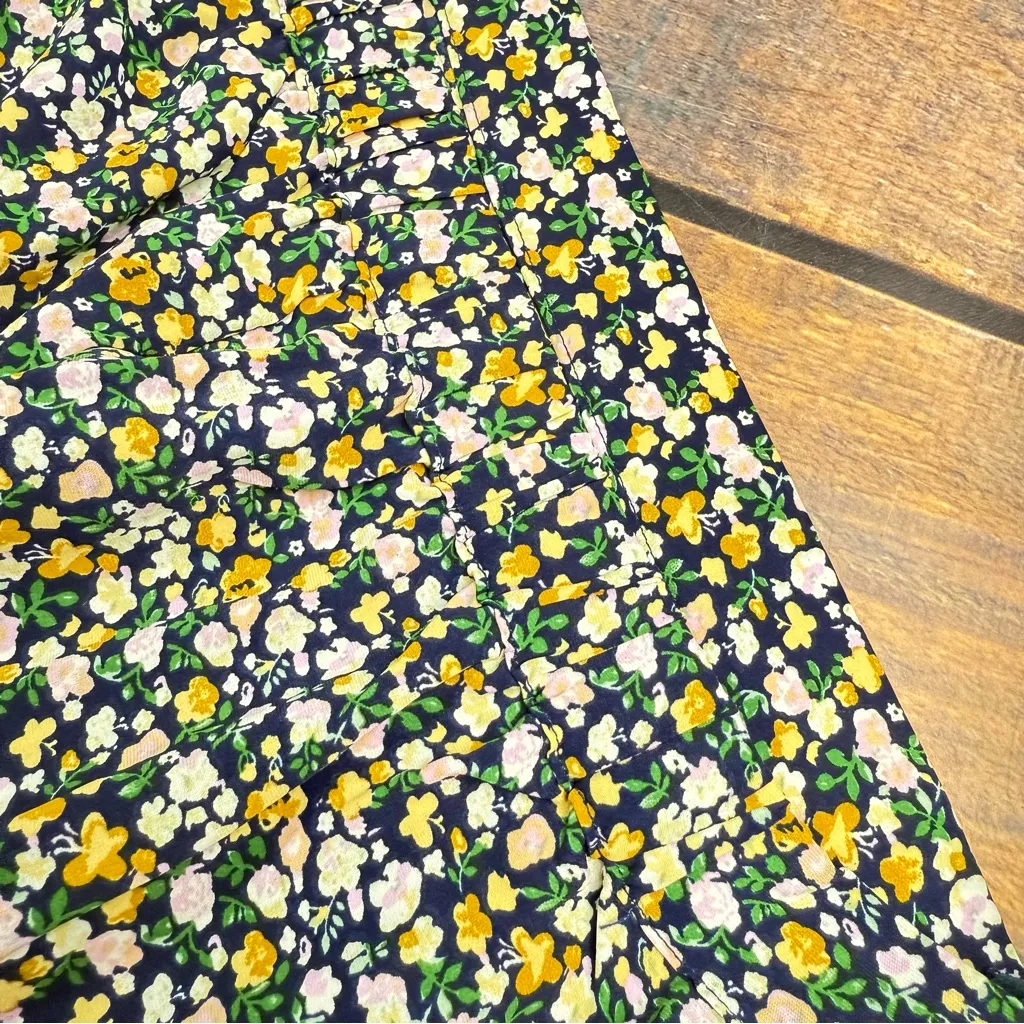 Allegra K Floral Maxi Ruffle Skirt - Black, Yellow, White - Image 6