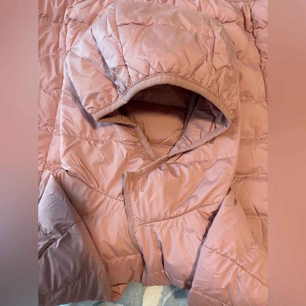 KOJOOIN Women's Hooded Ultra LightWeight Zip Puffer Jacket Pink Size M - Image 6