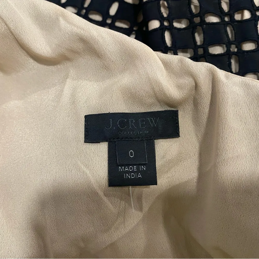 J.Crew Collection One Shoulder Ruffle Eyelet Mini Dress - Image 6