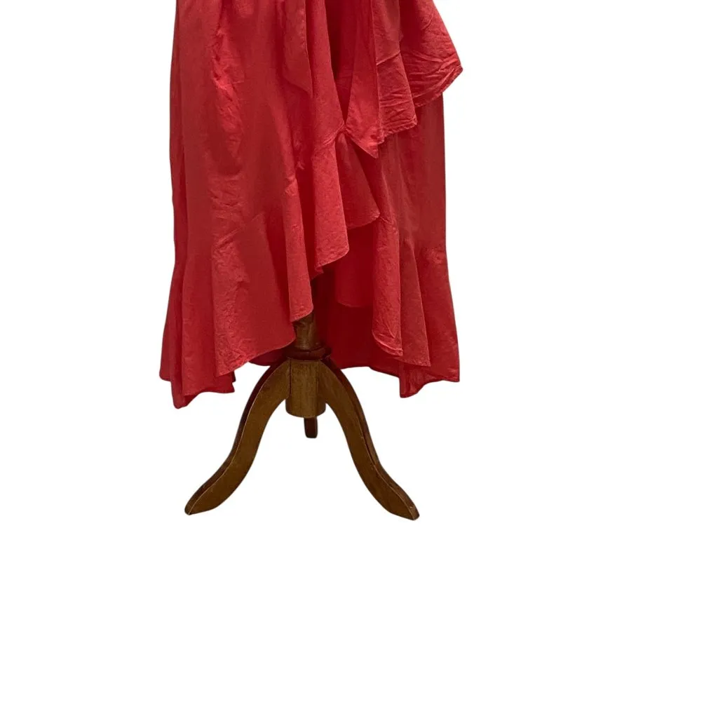 Jessica London Cotton Faux Wrap Dress Melon Size 20W Summer Boho Vacation Beach - Image 7