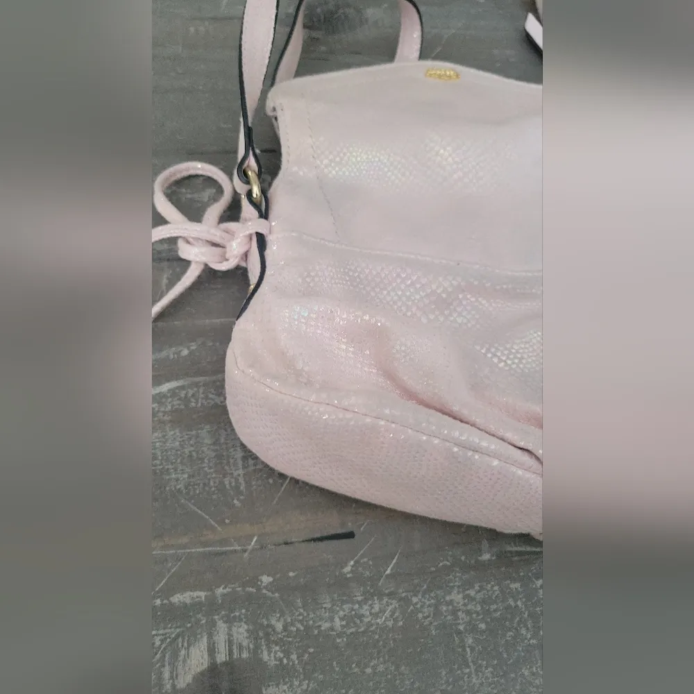 Juicy Couture Pink Sparkle Snake Print Crossbody Purse - Image 5