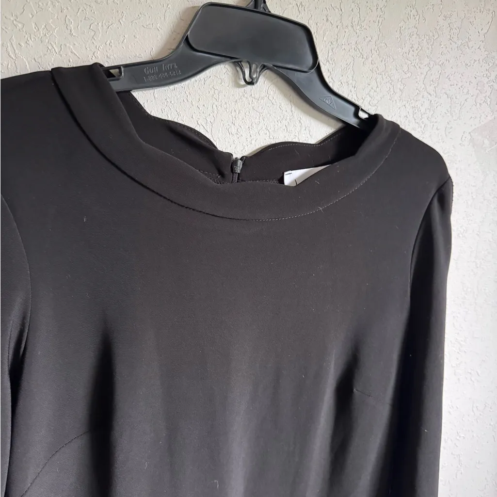 Joseph Ribkoff Black Long Sleeve Knee Length Sheath Dress Womens 10 Formal - Image 2