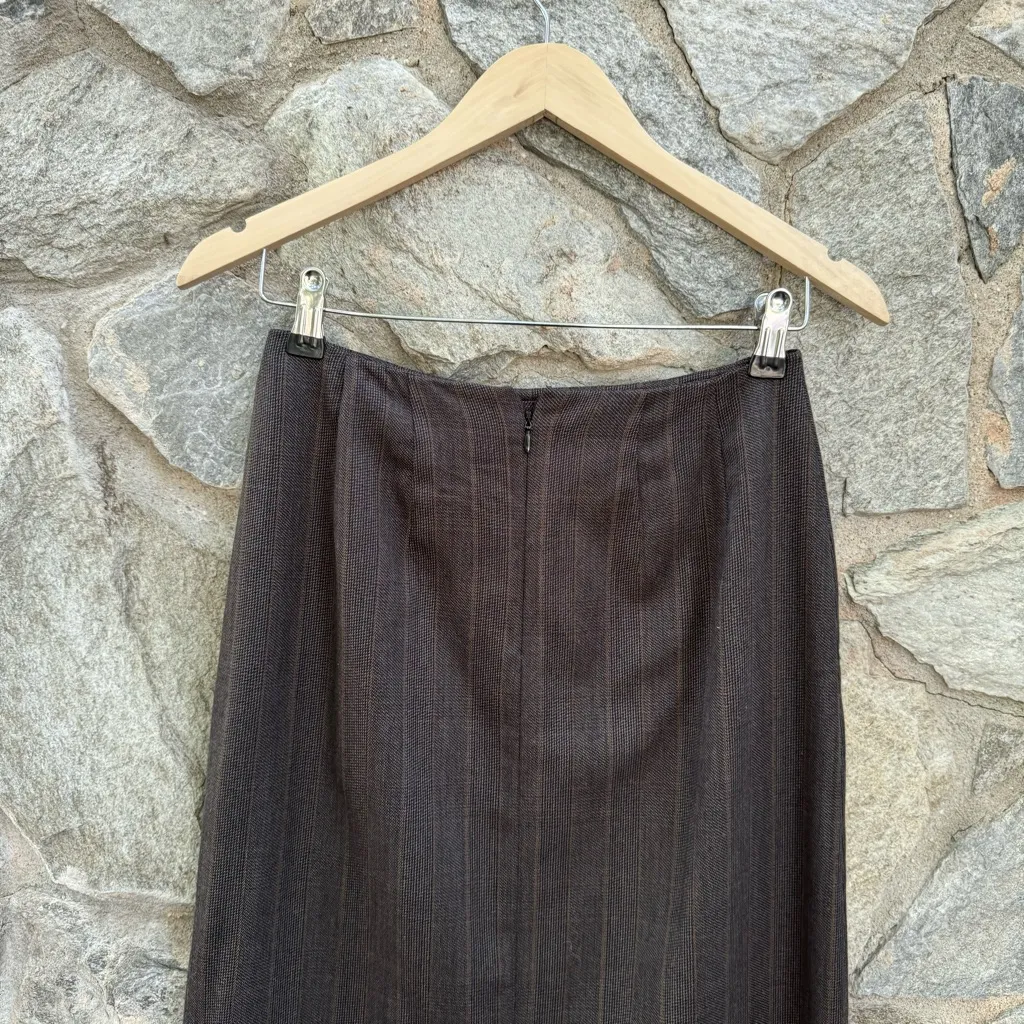 Vintage Wool Maxi Skirt & Blazer Matching Skirt Suit Brown - Image 14
