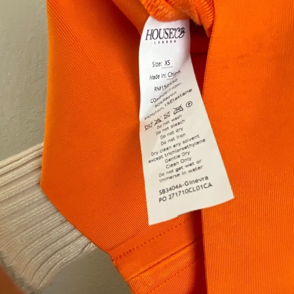 HOUSE‎ OF CB 'Ginevra' Orange Cross Front Bandage Dress /Size XS NWOT - Image 12