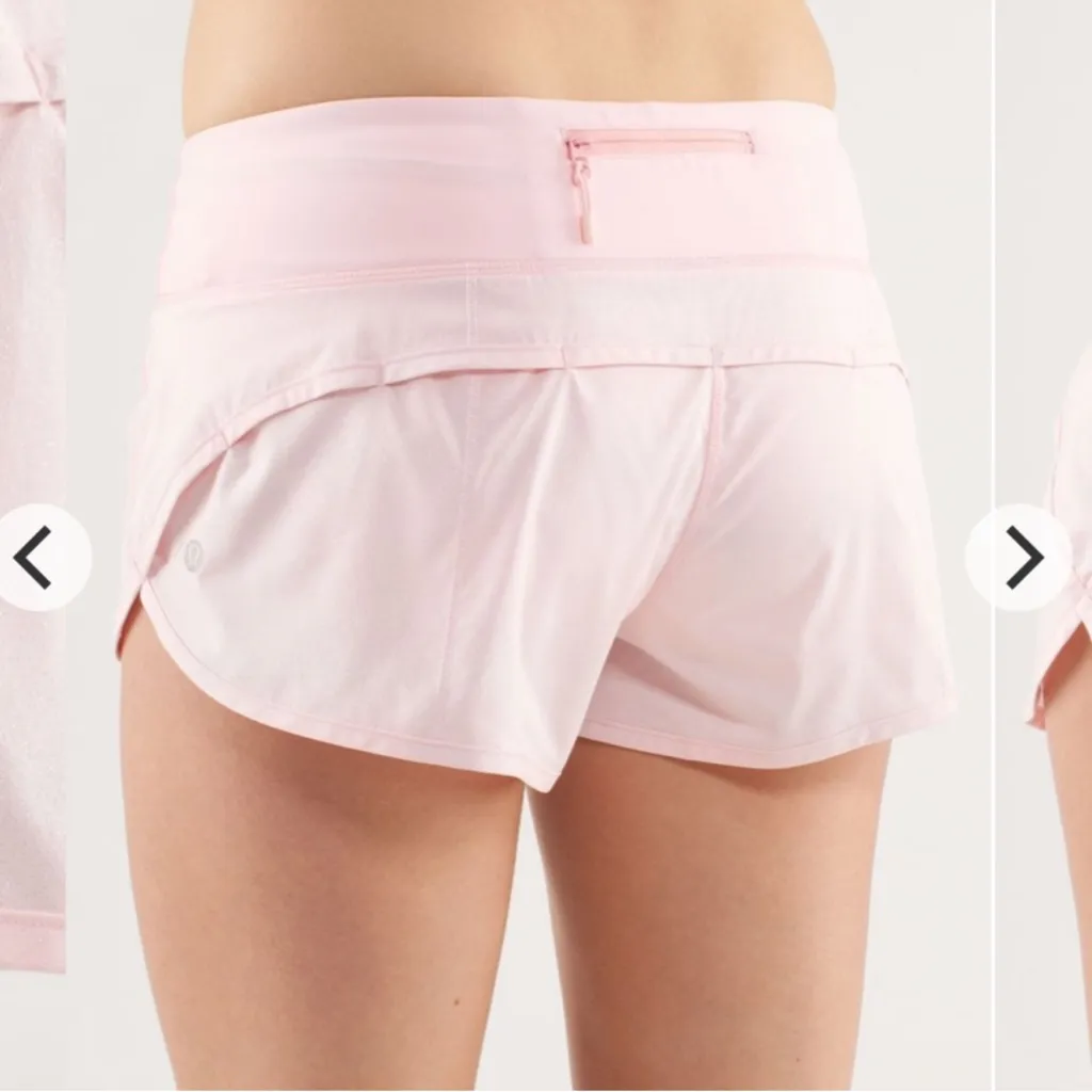 Lululemon Run Speed Shorts Blush Quartz Size 8 Pink sparkly color rare color 🦄 - Image 2