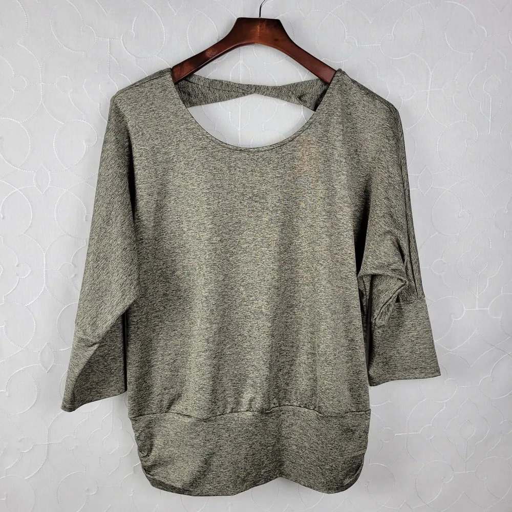 Fortune + Ivy Womens Top Size M Heather Gray Stitch Fix Cinched Long Sleeve - Image 12
