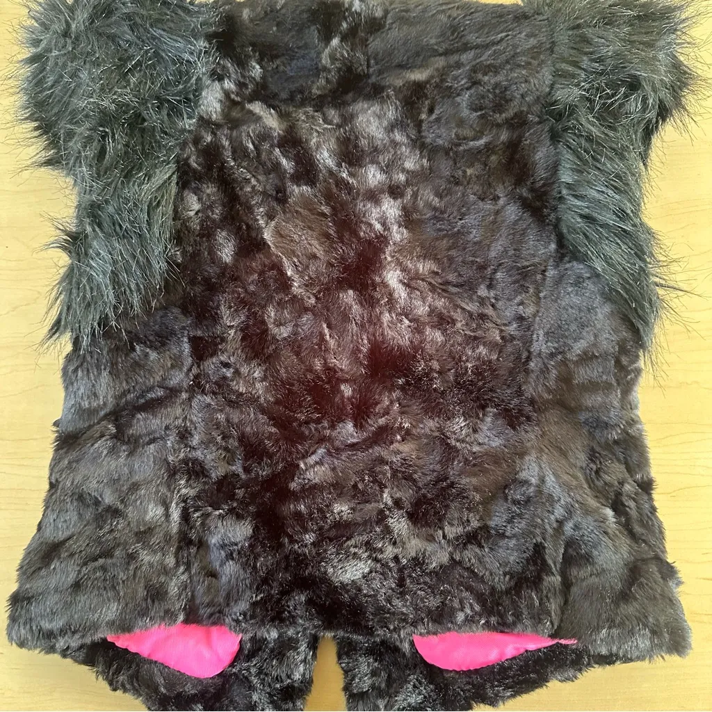 Skaist Taylor Neiman Marcus Black Faux Fur Vest Size XS - Image 6