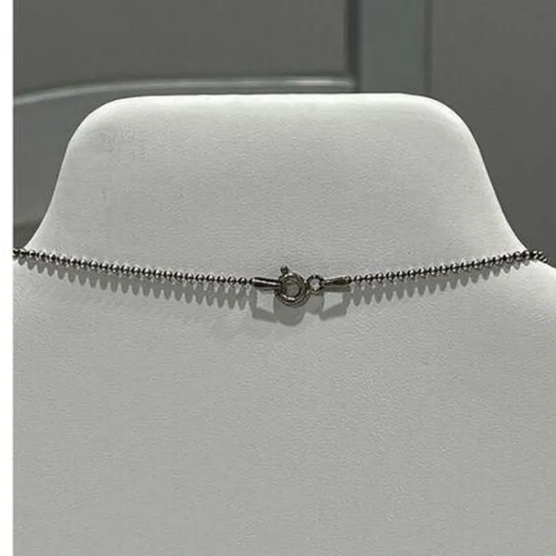 Silver‎ tone J initial charm Necklace Silver - Image 3