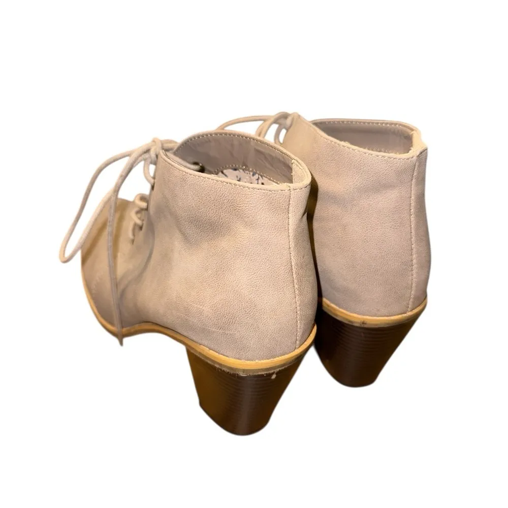 Restricted Cream Heeled Boho Boots Size 8.5 - Image 2