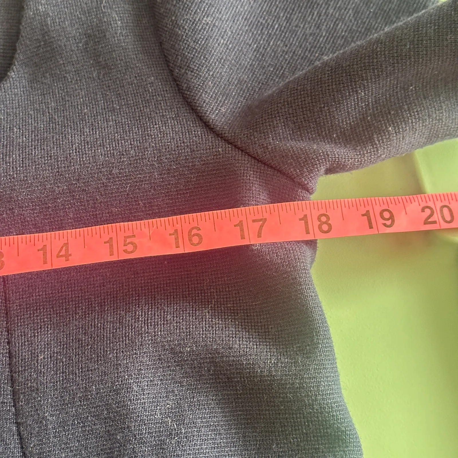 Vintage Theory S Nocturne Navy Wool Blend Short Sleeve Sweater Tunic w Pockets - Image 8