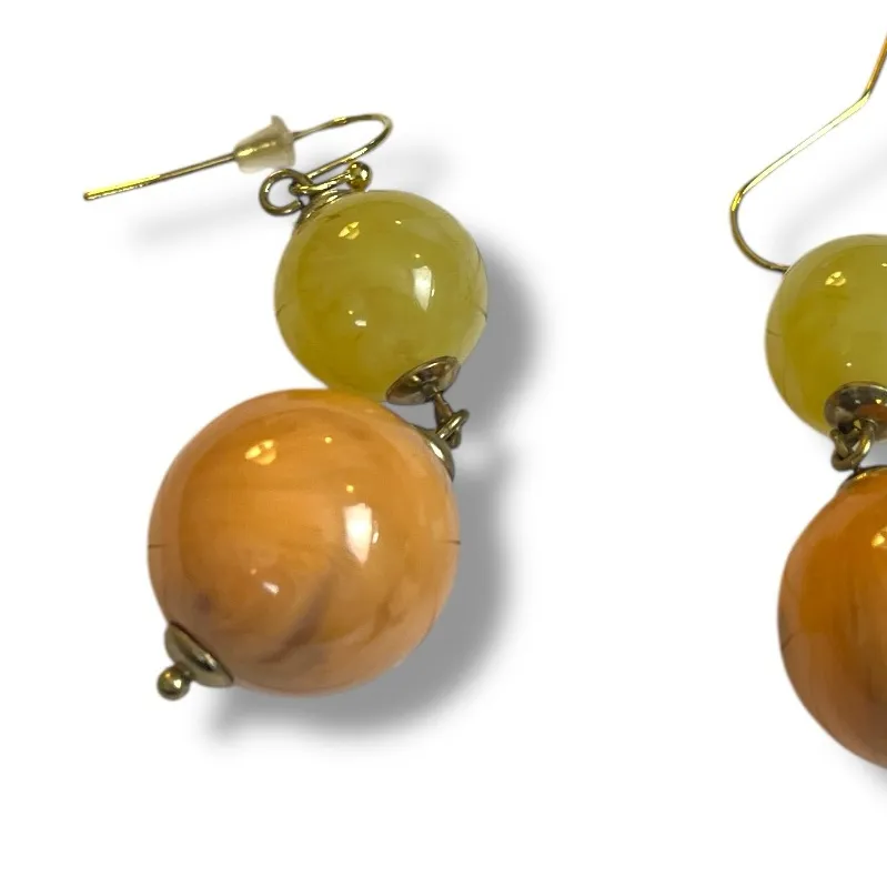 Women’s Necklace Earring Set Beaded Faux Stone Teal Orange Multi 18” Length - Image 10