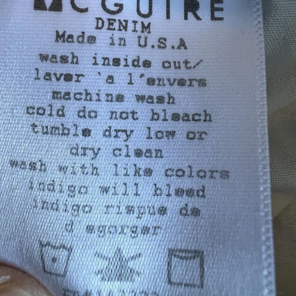 McGuire Cutoff Shorts Women Distressed Denim‎ Sz 30 Blue Raw Hem Booty Jean - Image 5