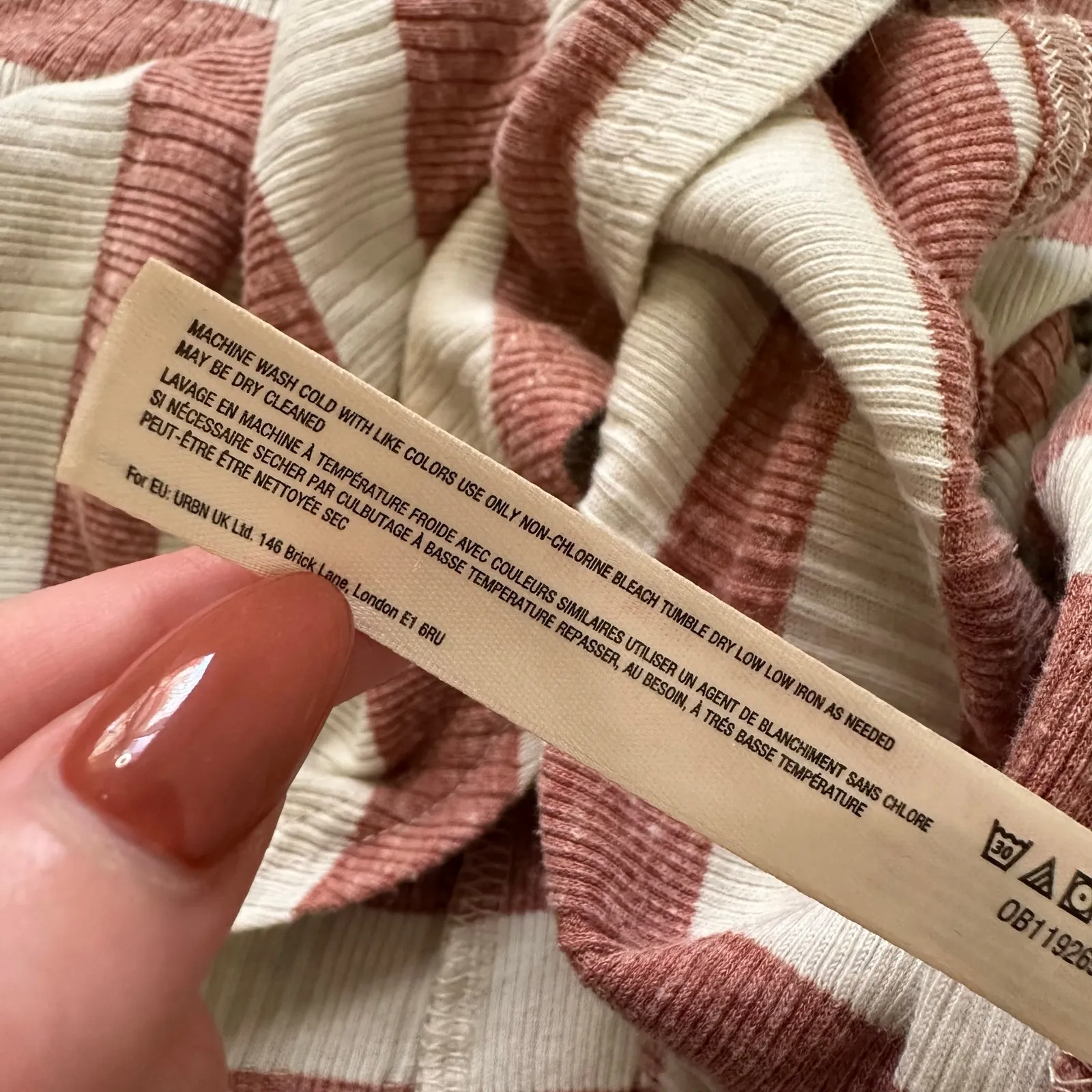 Free People Beach cream & red striped short sleeve t-shirt dress size S - Image 9