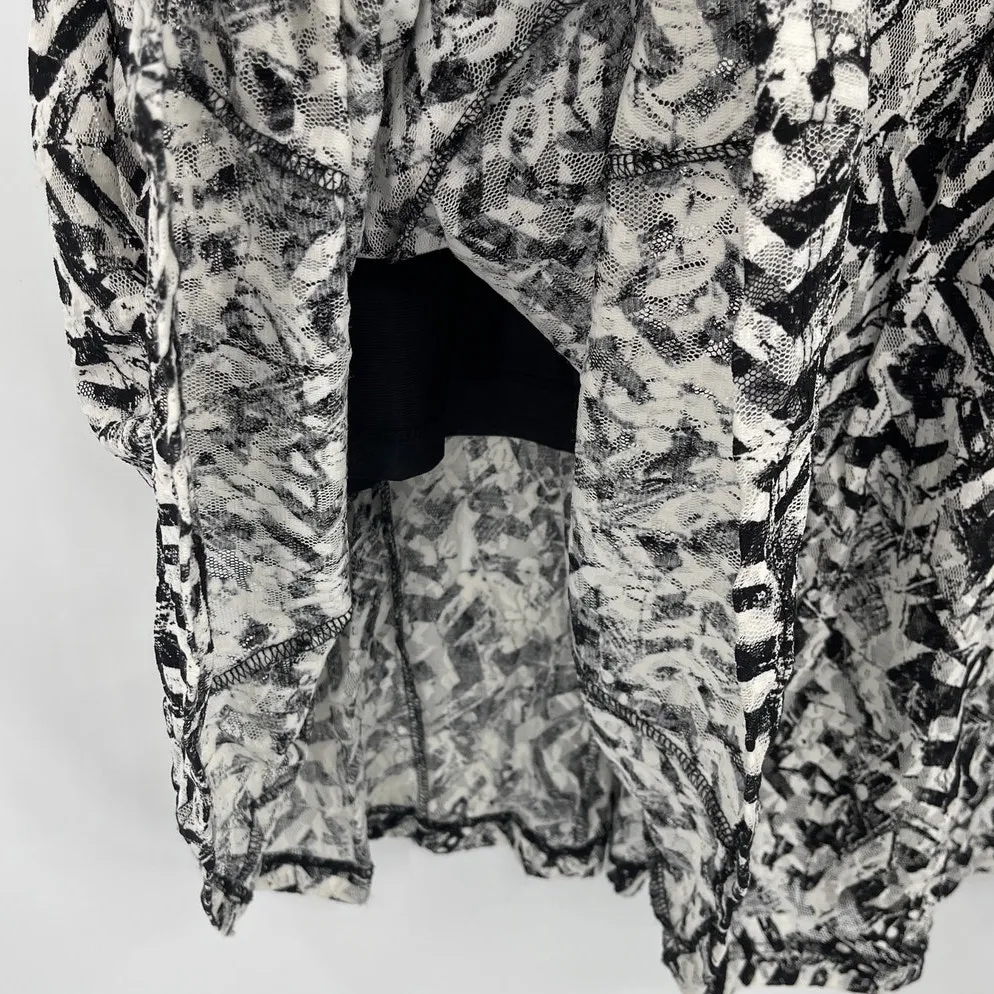 JM Collection Mesh Maxi Skirt Sz L Y2K Artsy Academia Festival Abstract Retro - Image 5