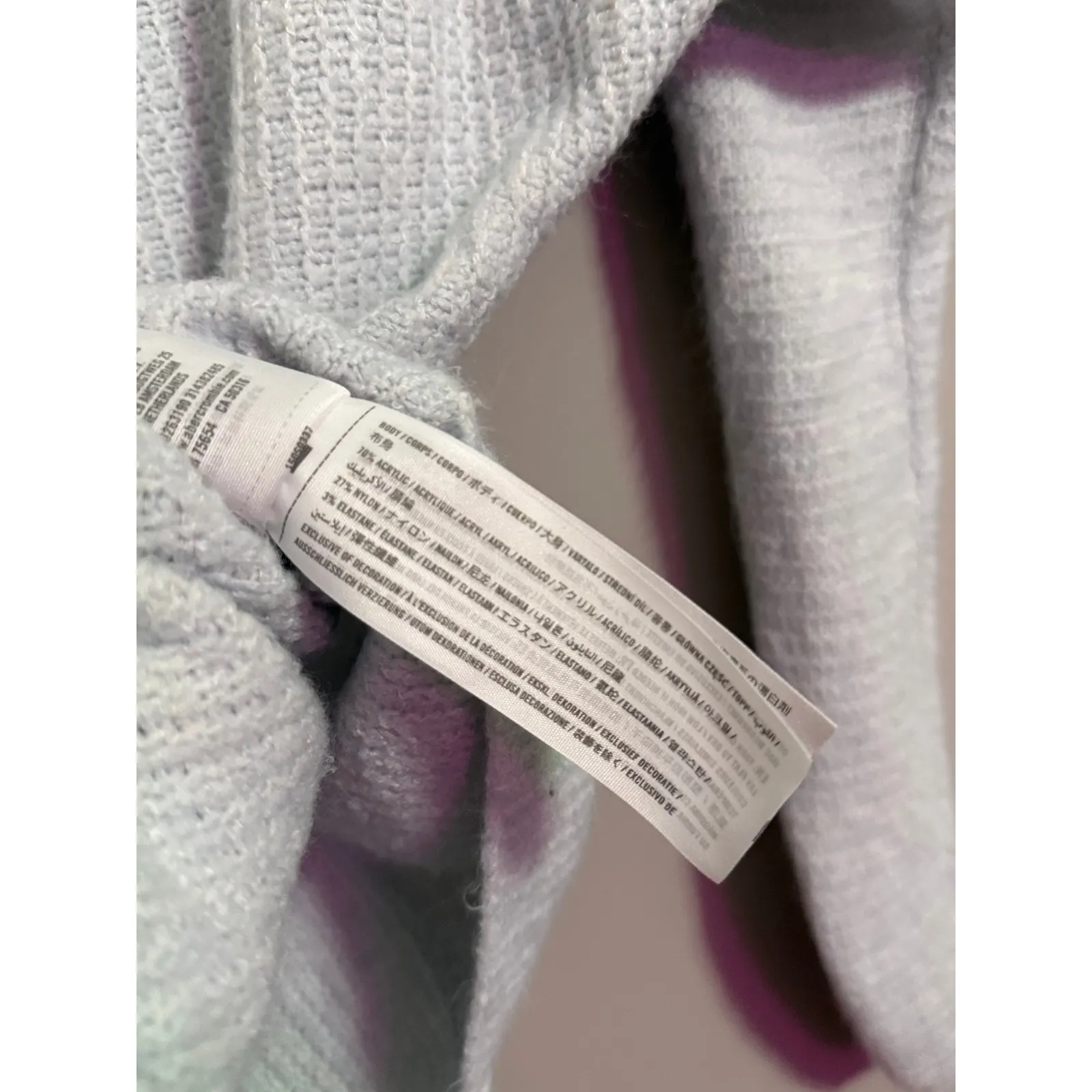 Abercrombie Fitch Women Sweater Knit Pullover‎ Light Blue XS Long Sleeve - Image 3