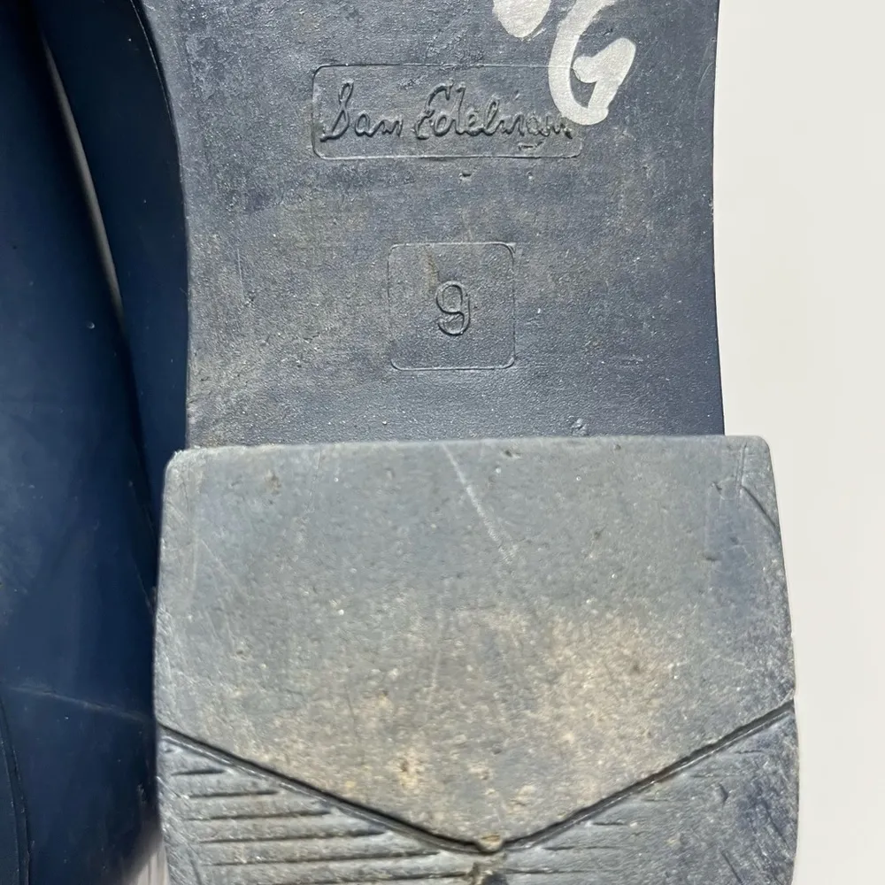 SAM EDELMAN Tinsley Rubber Rain Boot Navy Blue Size 9 - Image 5