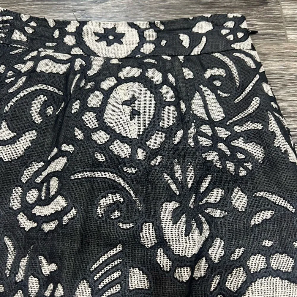 Diane von Furstenberg DVF Cougarette Pencil Skirt 4 Floral Cutout Pattern - Image 2