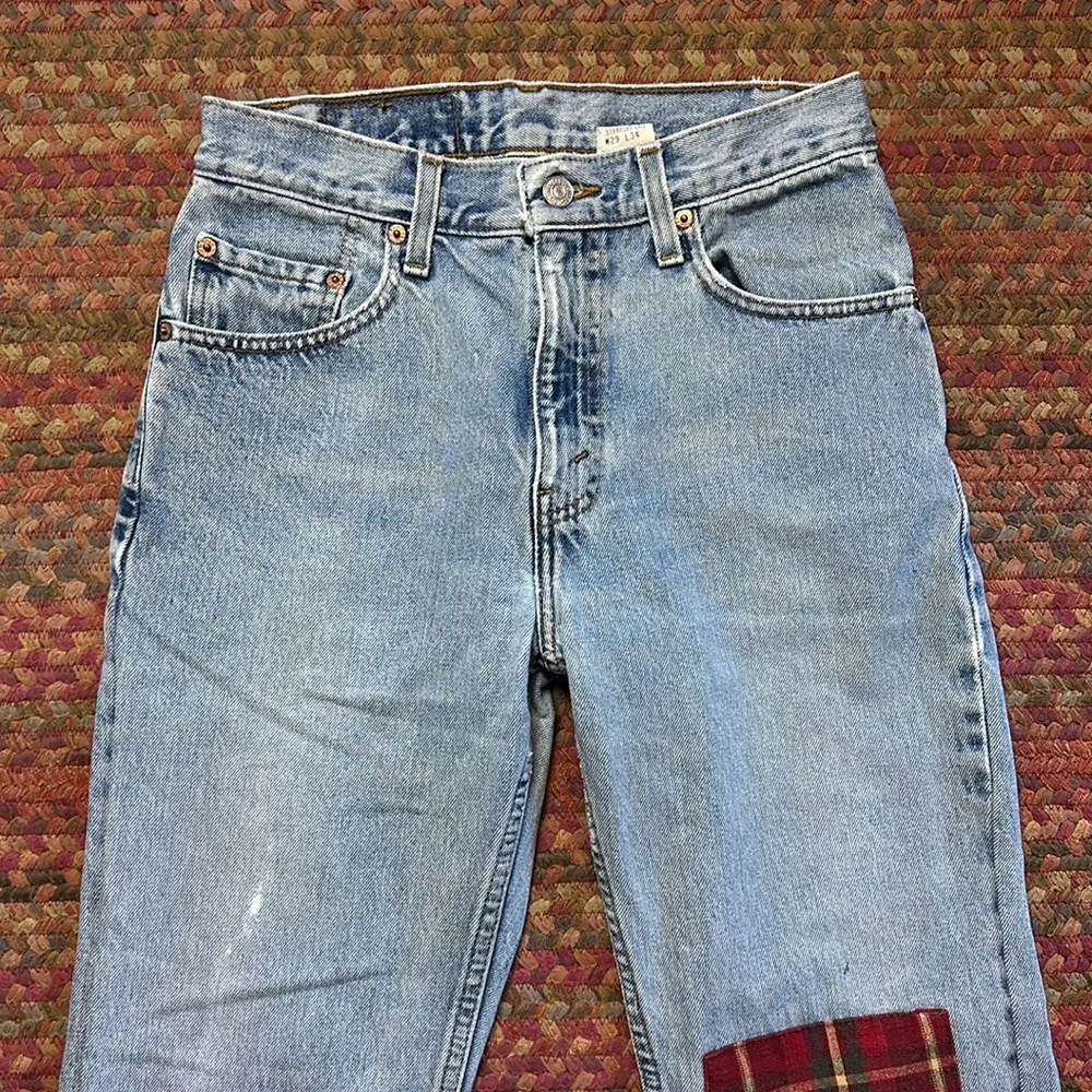 VTG 505 LEVIS ONE OF A KIND PATCHWORK JEANS - Image 3