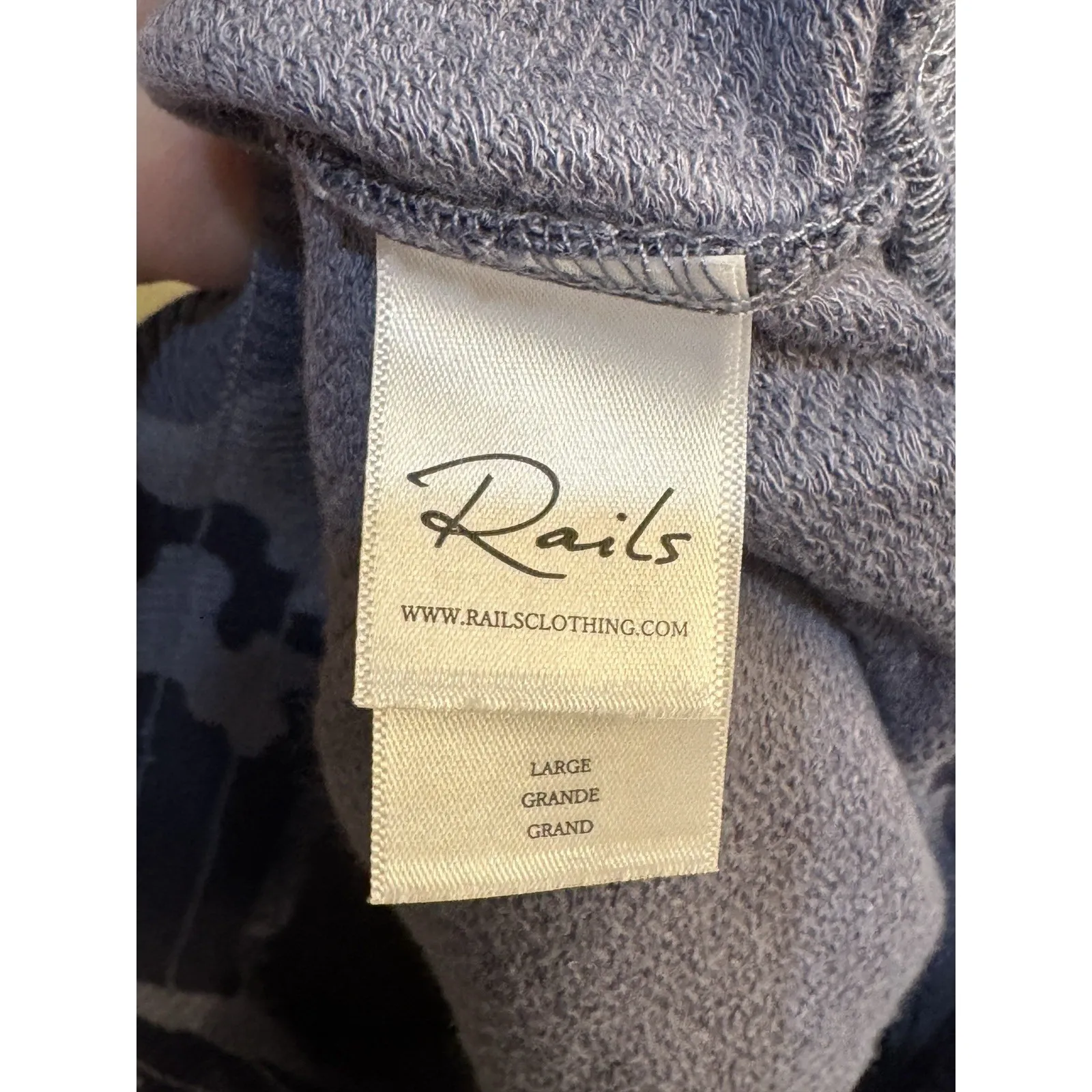 Rails Oakland Sweatpant Blue‎ Indigo Camo Size Large Pull On Drawstring - Image 7