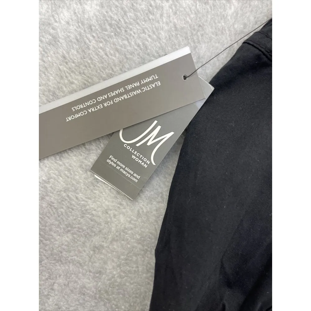 JM Collection  Solid Black Cargo Capri Pants Plus Size 16W - Image 8