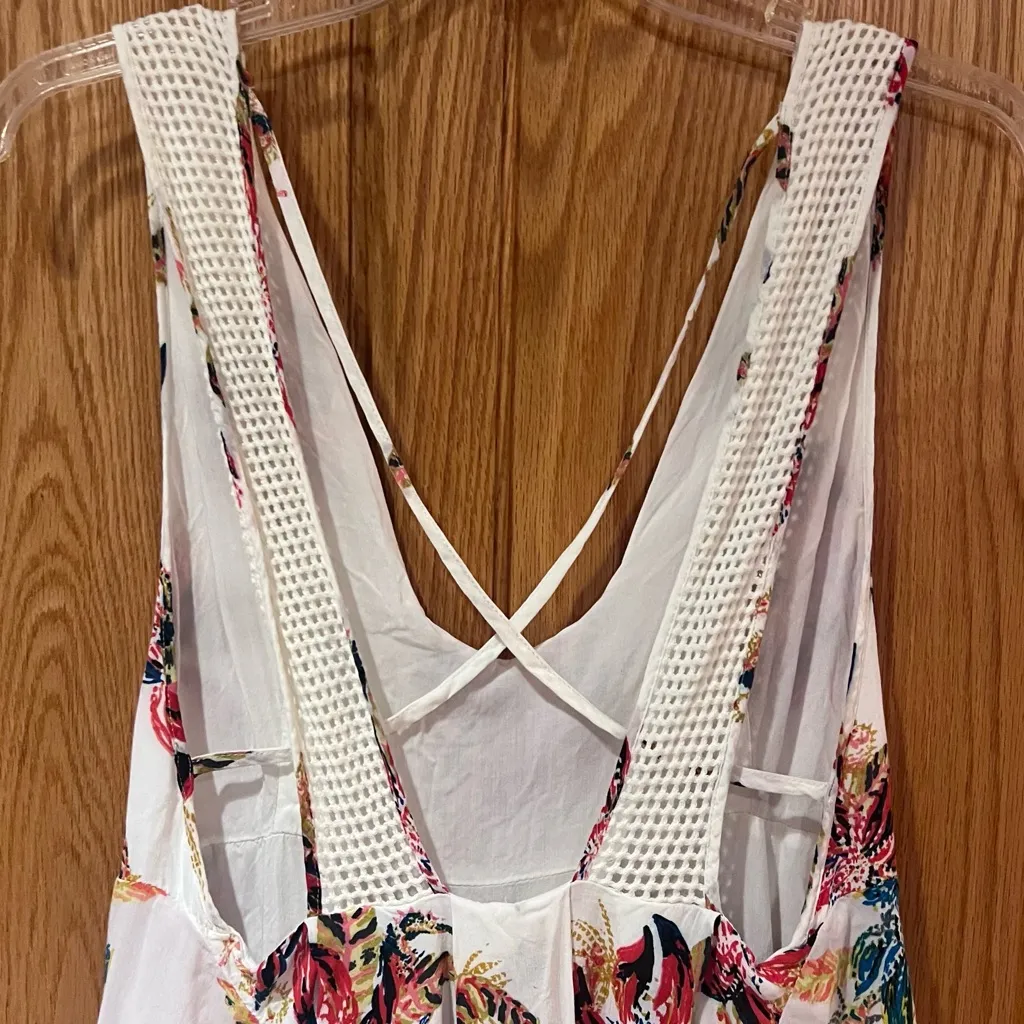 Free‎ People Thought I Was Dreamin Plunging V-Neck Floral Mini Dress Size Small - Image 16