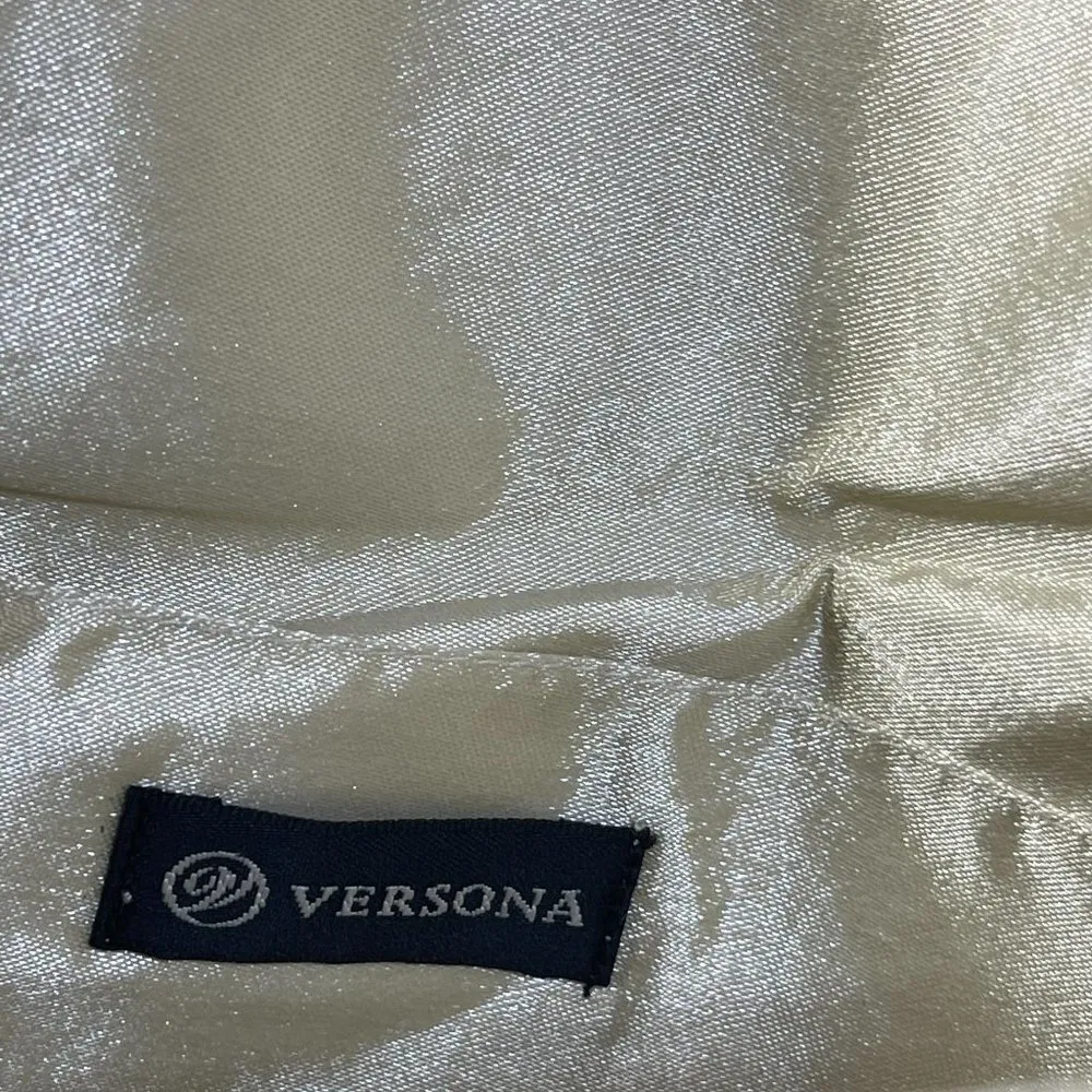 Versona Tweed Sequin Handbag Purse Envelope Bag Crossbody Grey Blue - Image 4