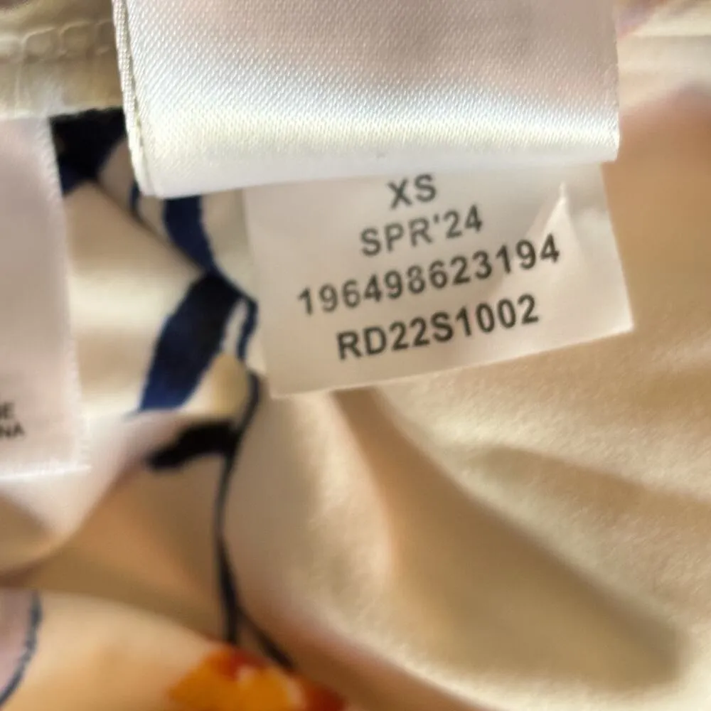 Rachel Roy Nola Size XS White Floral V-Neck Jersey Wrap Midi Dress Wedding Event - Image 6