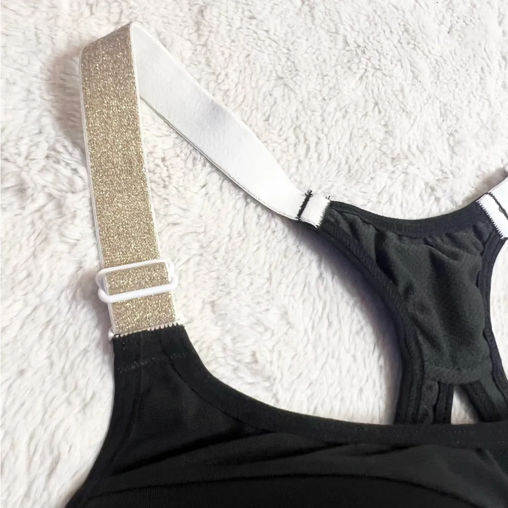 Victoria's Secret Black & Gold Incredible Lightweight Max Sport Bra Size 34C - Image 6
