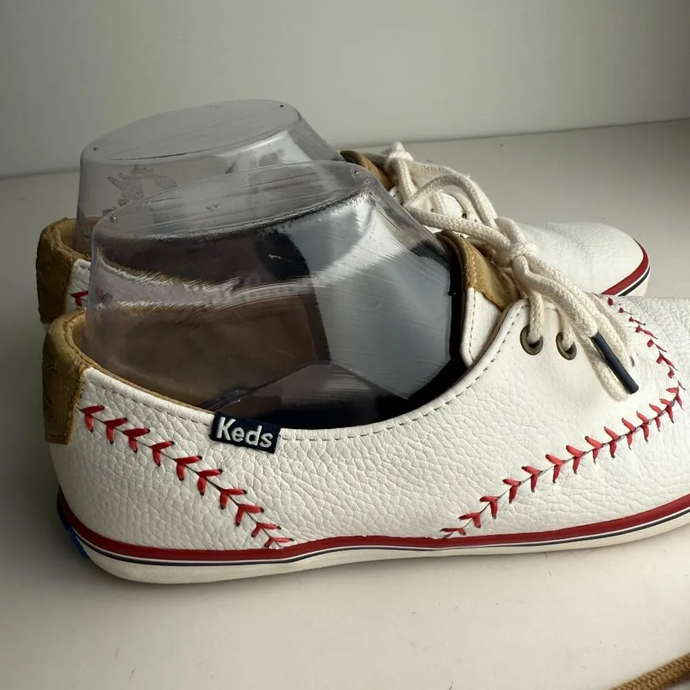 Keds Baseball Sneakers Womens Champion Pennant Leather Sz 7.5 - Image 7