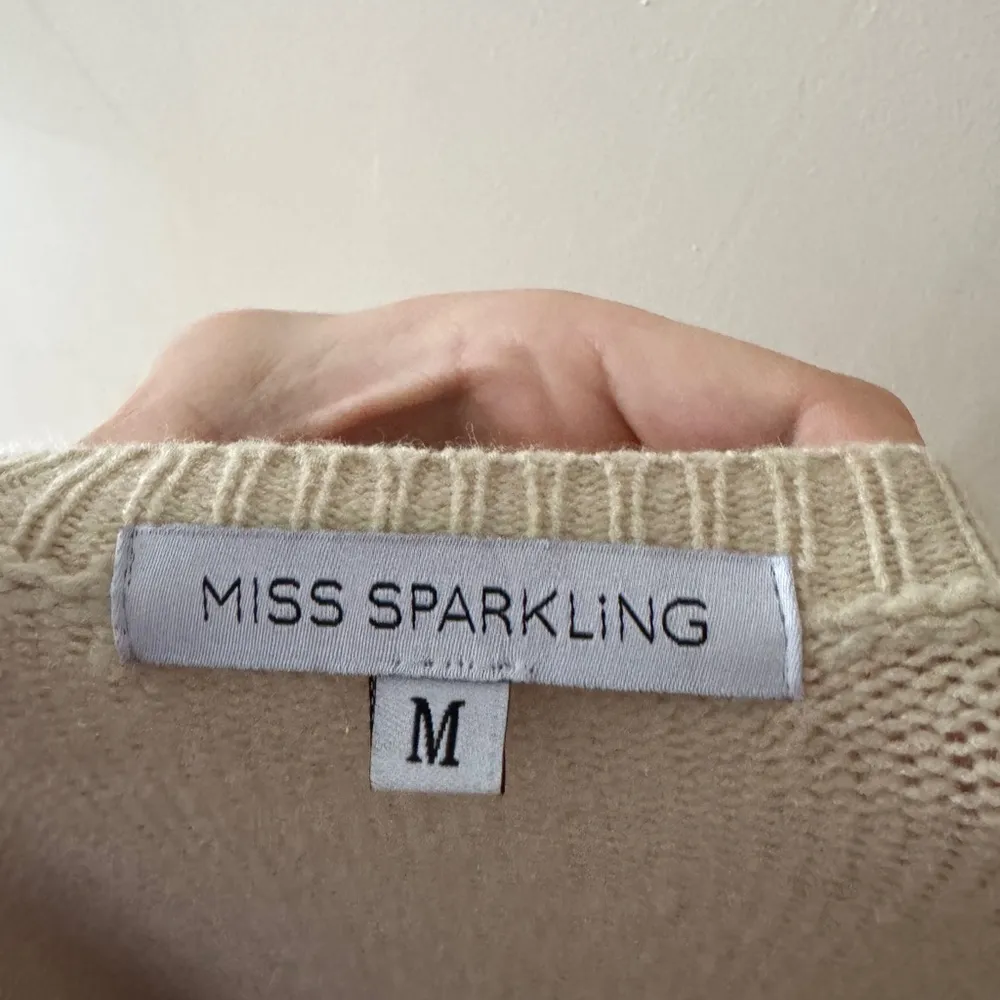 Miss Sparkling Oversized Cozy Colorblock Open Cardigan Brown Size M - Image 6