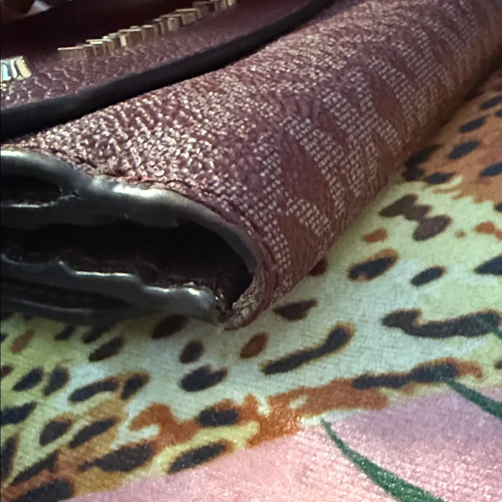Michael Kors Plum Textured Wallet - Image 8