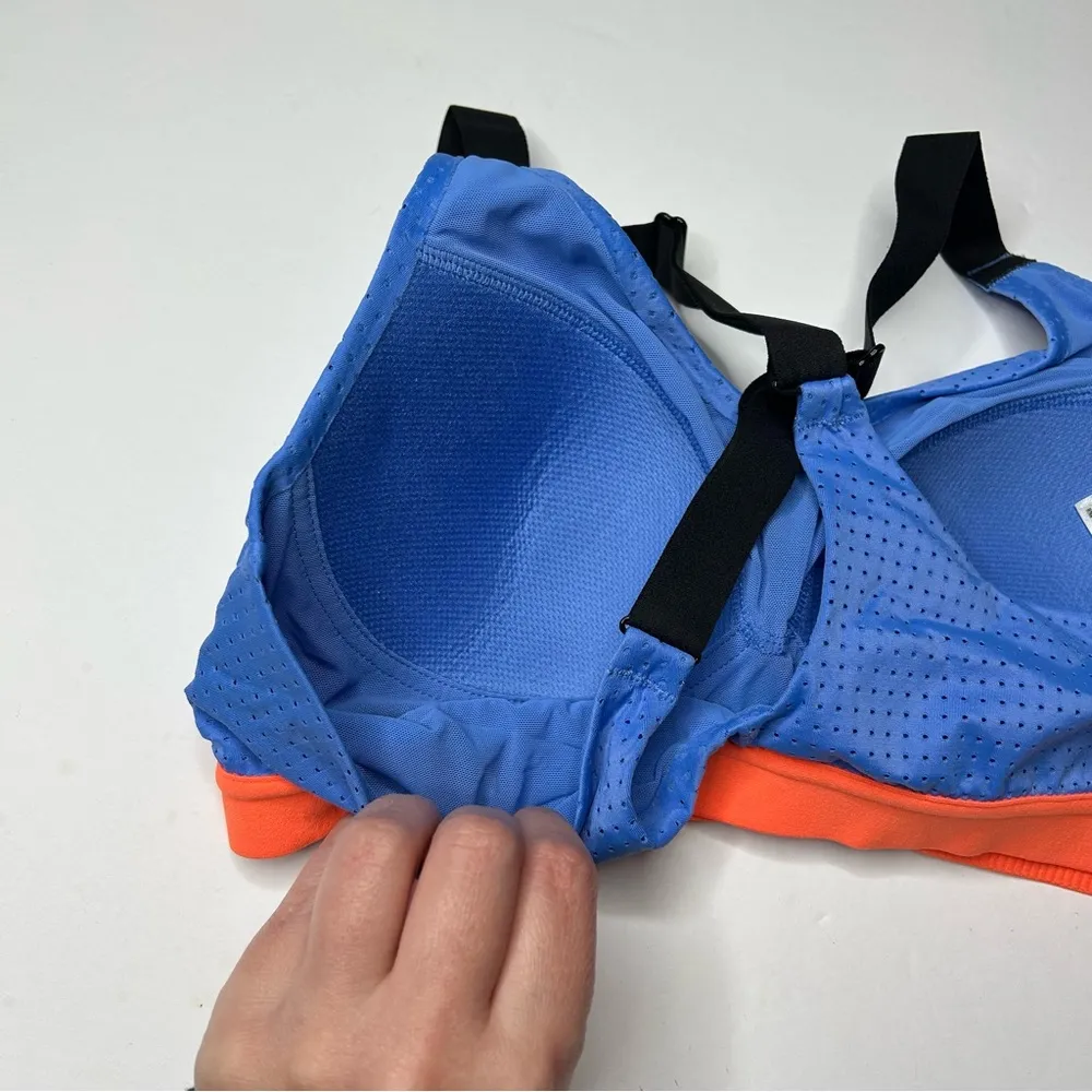 Victoria’s Secret Lined Blue and Orange Racerback Sports Bra 32B - Image 4