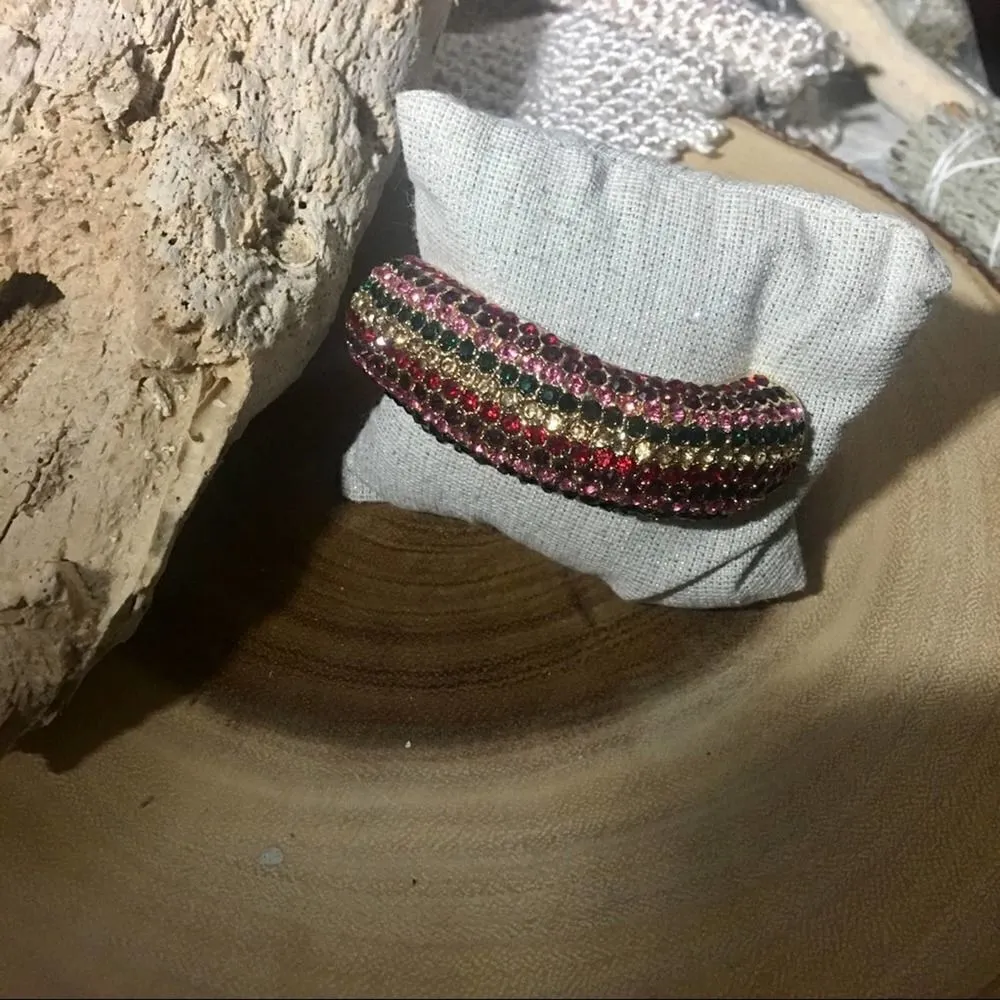 Amrita Singh Austrian Crystal Hinge Cuff Bracelet - Image 2