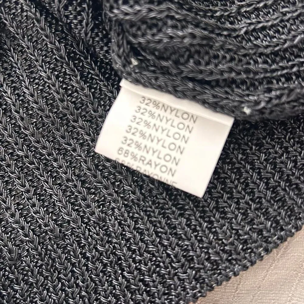 Drôle de Copié Y2K Sheer Woven Tank – Dark Charcoal Textured (Sz M/L) Black Size M - Image 4